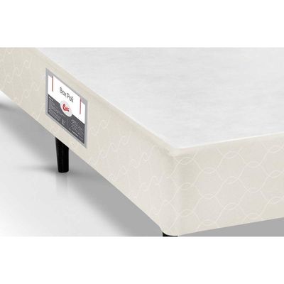 Cama Box Base Queen Poli Tecido Clean (158x198x23) - Castor