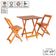 Conjunto Dobrável 70 X 70 Com 2 Cadeiras Dobráveis Mel - M.b Móveis