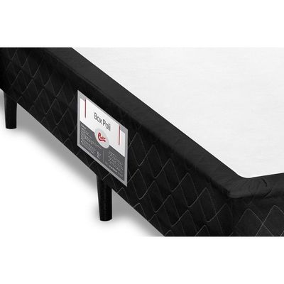 Cama Box Base King Poli Tecido Black (193x203x23) - Castor