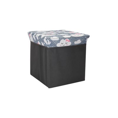 Puff Organizador Le Infantil 30x30cm Preto