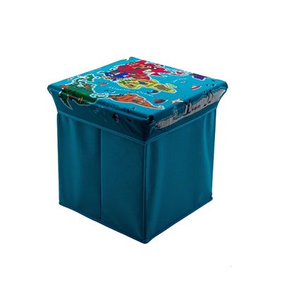Puff Organizador Le Infantil 30x30cm Azul celeste