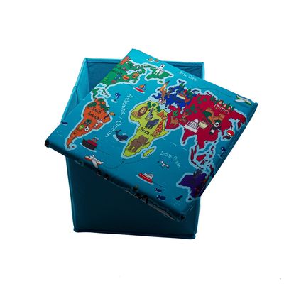 Puff Organizador Le Infantil 30x30cm Azul celeste