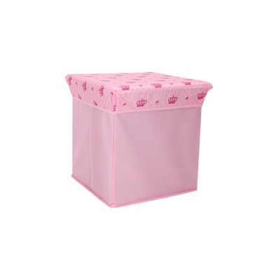Puff Organizador Le Infantil 30x30cm Rosa