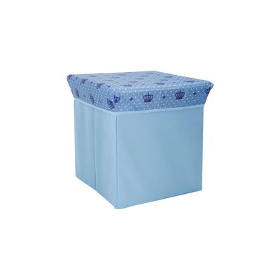 Puff Organizador Le Infantil 30x30cm Azul bebê