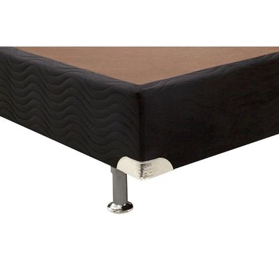 Cama Box Base King Americana Suede Nero Black (193x203x23) - Ortobom