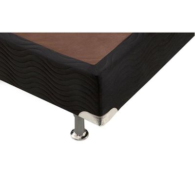 Cama Box Base King Americana Suede Nero Black (193x203x23) - Ortobom