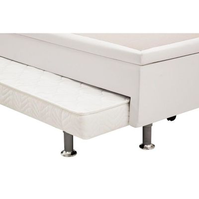 Cama Box Baú C/auxiliar Solteiro Universal Courano White (88x188) - Ortobom