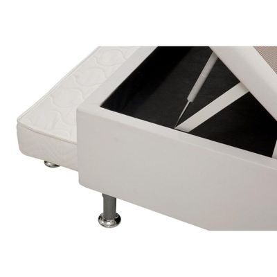 Cama Box Baú C/auxiliar Solteiro Universal Courano White (88x188) - Ortobom