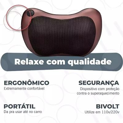 Almofada de massagem eletrônica carro e casa
