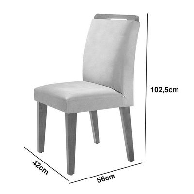 Mesa Olímpia 120cm Em Mdf E 4 Cadeiras Athenas Moderna