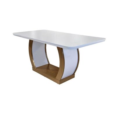 Sala De Jantar Milena Tampo Mdf Vidro Com 6 Cadeiras Imbuia