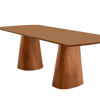 Mesa Para Sala De Jantar Noronha Moderna Mobília Cinamomo Imbuia