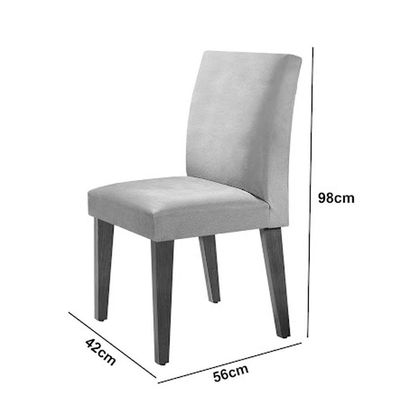 Mesa Olimpia 120 Mdf Canto Reto Com 4 Cadeiras