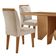 Mesa Evora 120 Mdf Com 4 Cadeiras Melissa Veludo Creme-naturalle-naturalle