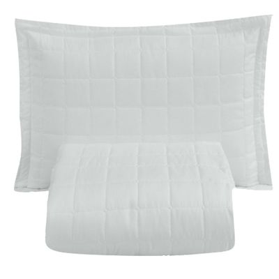 Kit Cobre Leito Colcha Monaco Solteiro Dupla Face 2 Peças - Branco
