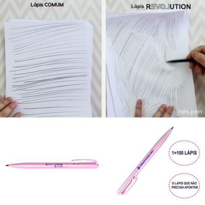 LAPIS GRAFITE REVOLUTION RETRATIL METALLIC ROSE HB NEWPEN