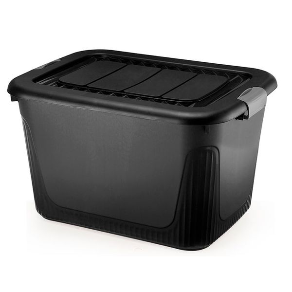 Organizador Container com rodas 50L Plasnorthon 1535Pr Preto