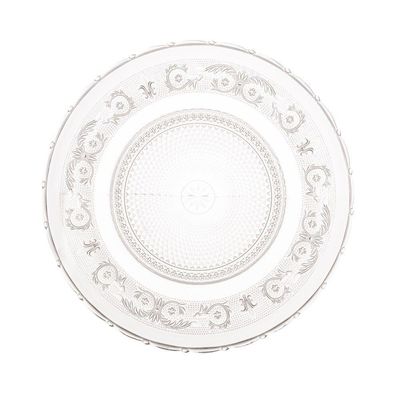 Jogo 10 Pratos Rasos De Jantar De Vidro Angel 25,5cm Lyor