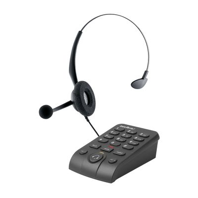 Aparelho Telefone Fixo com Headset Telemarketing e Base Discadora Intelbras Hsb 50