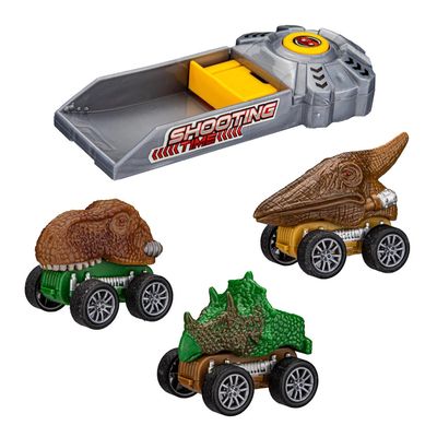 Kit Carrinhos Le Fricção com Lançador Marrom