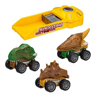 Kit Carrinhos Le Fricção com Lançador Cinza