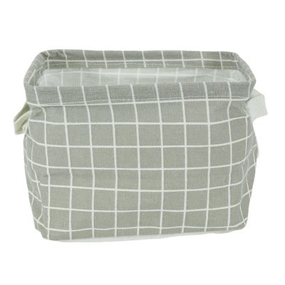 Cesto Organizador Le Juta em Poliéster Quadrado 20x16x12,5cm Cinza