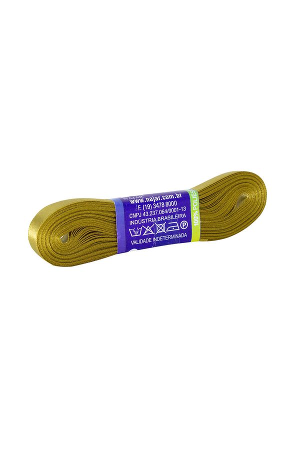Fita de Cetim Nº02 10mm Peça com 10m Dourado
