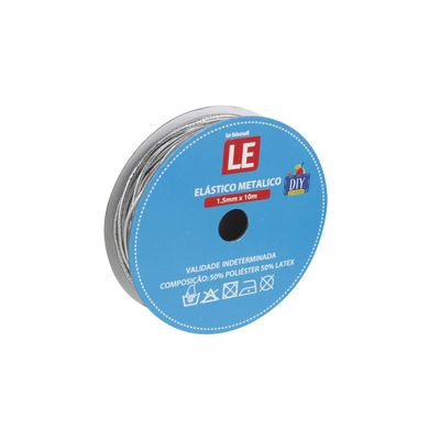 Elástico Roliço Metalizado 1.5mmx10m Prata