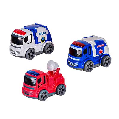 Kit Carrinhos Le com 3 Unidades Police