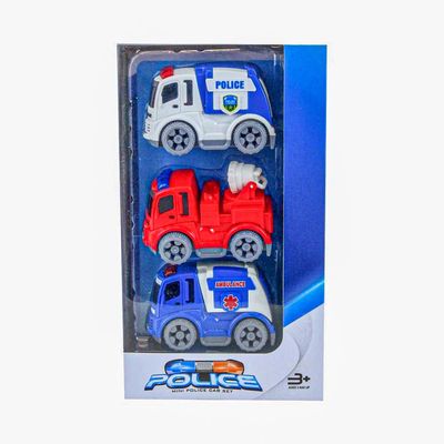 Kit Carrinhos Le com 3 Unidades Police