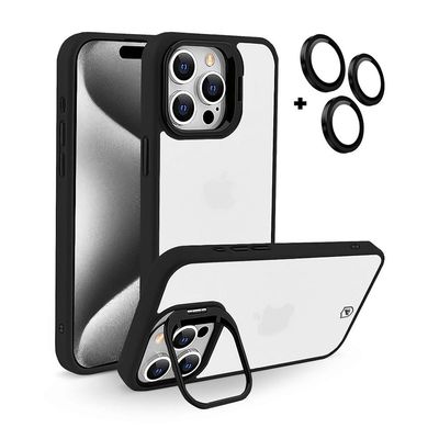 Kit Capa Gravity Preta e Película Ultra Safe para iPhone 15 Pro Max - Gshield