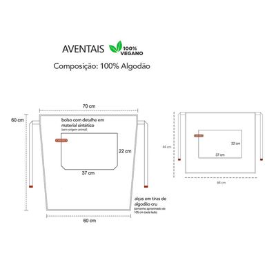 Avental de Cintura Marrom Cafeteria Barbearia Jardinagem 2un