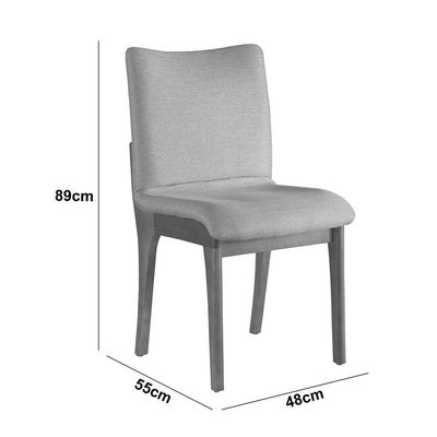 Sala De Jantar 180cm 6 Cadeiras Off White/imbuia /palha