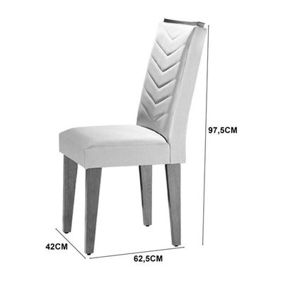 Sala jantar tampo em Mdf 6 Cadeiras creme,off white e imbuia