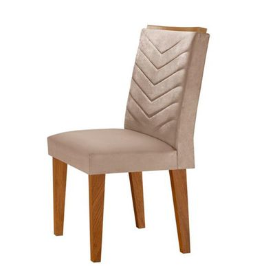 Sala jantar tampo em Mdf 6 Cadeiras creme,off white e imbuia