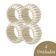 Conjunto C-4 Porta Guardanapo Natalino Listrado Branco E Dourado Natal 5x3cm Cromus