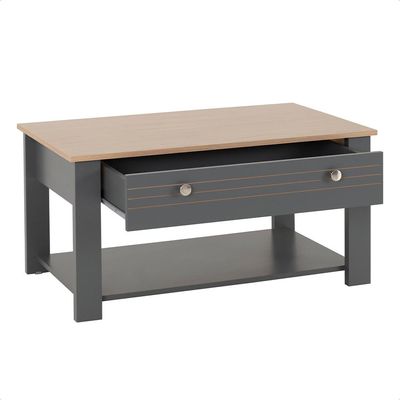 Mesa De Centro Para Sala De Estar Cinza Canada Caemmun
