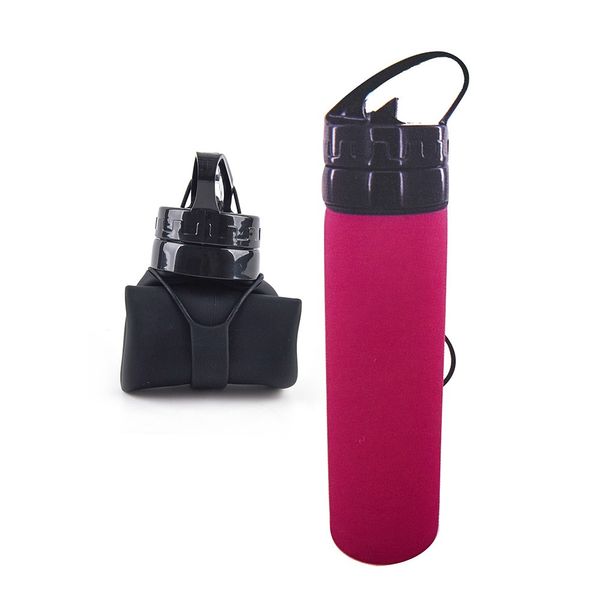 Squeeze Le Eco Retrátil Silicone 600ml Rosa pink