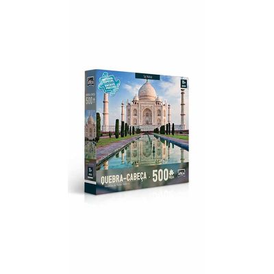 Quebra-Cabeça Game Office Maravilhas do Mundo com 500 Peças Tajmahal