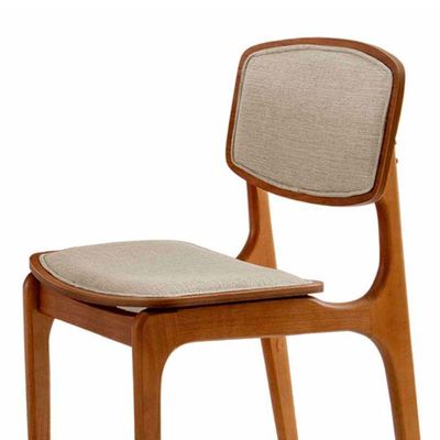 Conjunto Com 2 Cadeiras Malta Moderna Mobília Linho Premium Imbuia