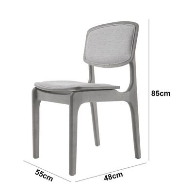 Conjunto Com 2 Cadeiras Malta Moderna Mobília Linho Premium Imbuia