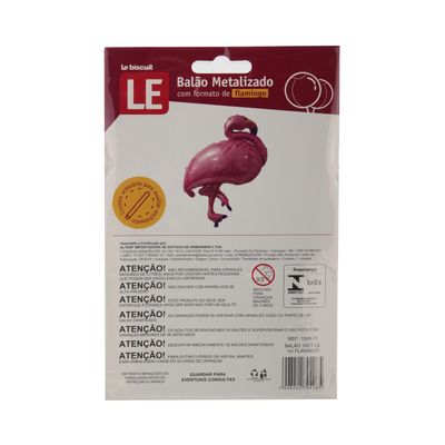 Balão Metalizado Le 40cm Flamingo