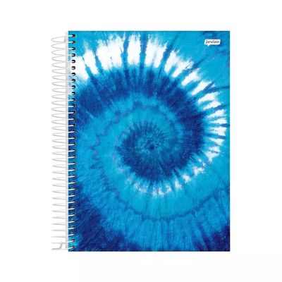 Caderno Universitário Jandaia Espiral Capa Dura Le Tie Dye 10 Matérias 160 Folhas Modelo 2