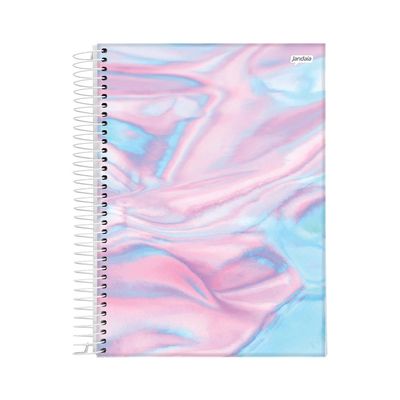 Caderno Universitário Jandaia Espiral Capa Dura Le Tie Dye 10 Matérias 160 Folhas Modelo 3