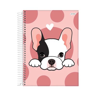 Caderno Universitário Jandaia Espiral Capa Dura Le Feminino 10 Matérias 160 Folhas Modelo 2
