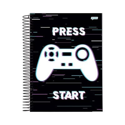 Caderno Universitário Jandaia Espiral Capa Dura Le Masculino Basic 10 Matérias 160 Folhas Modelo 2