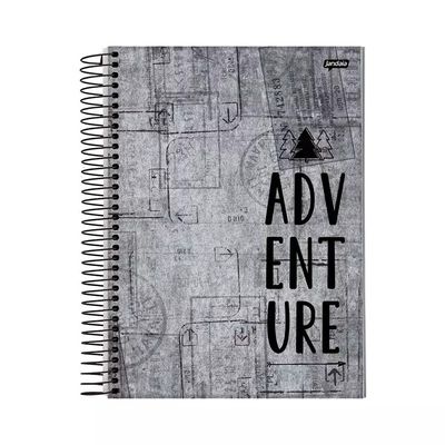 Caderno Universitário Jandaia Espiral Capa Dura Le Masculino Basic 10 Matérias 160 Folhas Modelo 3