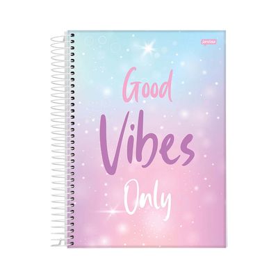 Caderno Universitário Jandaia Espiral Capa Dura Le Feminino Basic 10 Matérias 160 Folhas Modelo 2