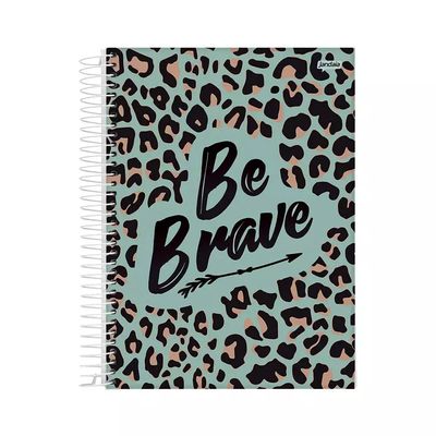 Caderno Universitário Jandaia Espiral Capa Dura Le Feminino Basic 10 Matérias 160 Folhas Modelo 3