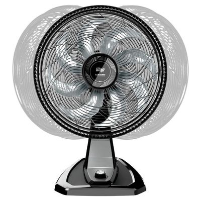 VENTILADOR WAP DE MESA E PAREDE 8 PÁS FLOW TURBO 2 EM 1 50CM PRETO E CINZA 110V FW009218